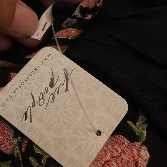 NWT FREE PEOPLE Sz 8 SUNDOWN CUTOUT WIDE LEG FLORAL PRINTED JUMPSUIT - Picture 8 of 8